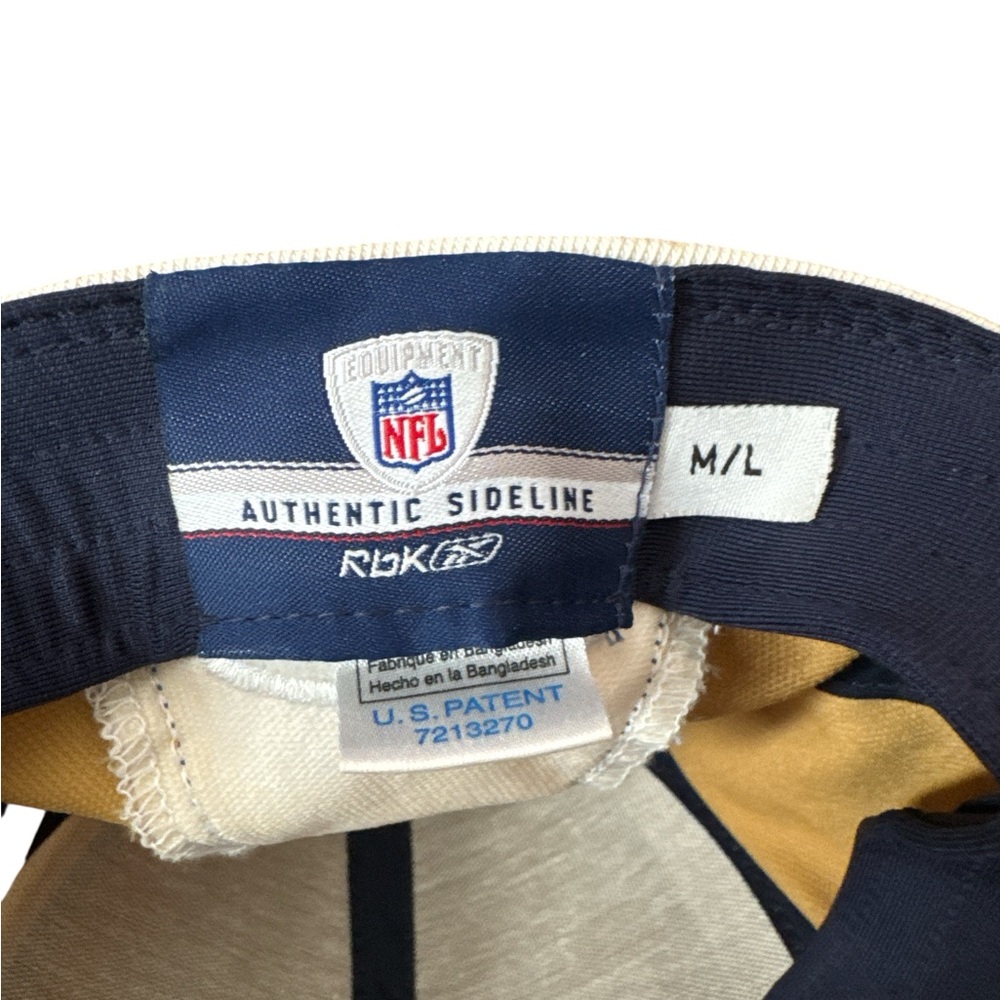 Vintage St. Louis Rams Fitted Cap/Hat Size M/L Reebok Gold & Navy NFL Rams NFC - Picture 6 of 7
